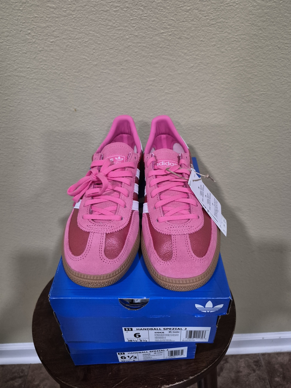 Adidas Girl’s Pink Handball Spezial Sneakers Size 6